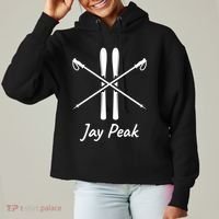Jay Peak Vermont Skiing Ski Skis Down Hill Slopes Alpine Gift Ladies Heavyweight Boxy Pullover Hoodie thumb 0