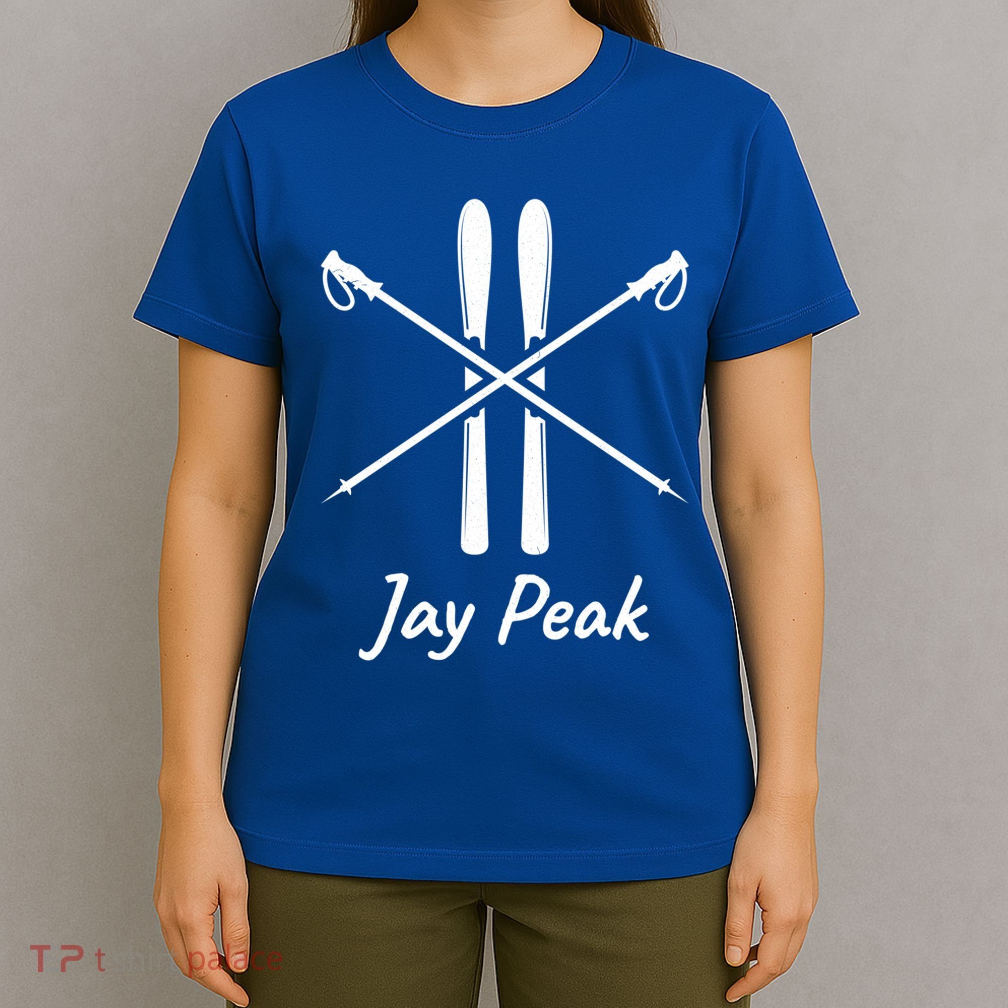 Jay Peak Vermont Skiing Ski Skis Down Hill Slopes Alpine Gift T-Shirt