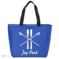 Jay Peak Vermont Skiing Ski Skis Down Hill Slopes Alpine Gift Tote Bag thumb 0