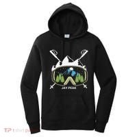 Jay Peak Vermont Skiing Skier Ski Goggles And Poles Gift Women's Hoodie thumb 0