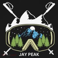 Jay Peak Vermont Skiing Skier Ski Goggles And Poles Gift Women's Hoodie thumb 2