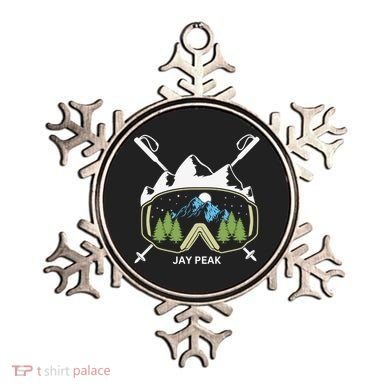 Jay Peak Vermont Skiing Skier Ski Goggles And Poles Gift Ornament