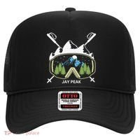 Jay Peak Vermont Skiing Skier Ski Goggles And Poles Gift Hat thumb 0