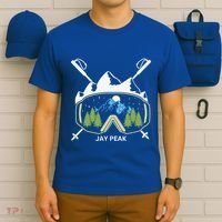 Jay Peak Vermont Skiing Skier Ski Goggles And Poles Gift T-Shirt thumb 6
