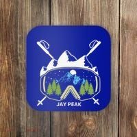 Jay Peak Vermont Skiing Skier Ski Goggles And Poles Gift Coaster thumb 0