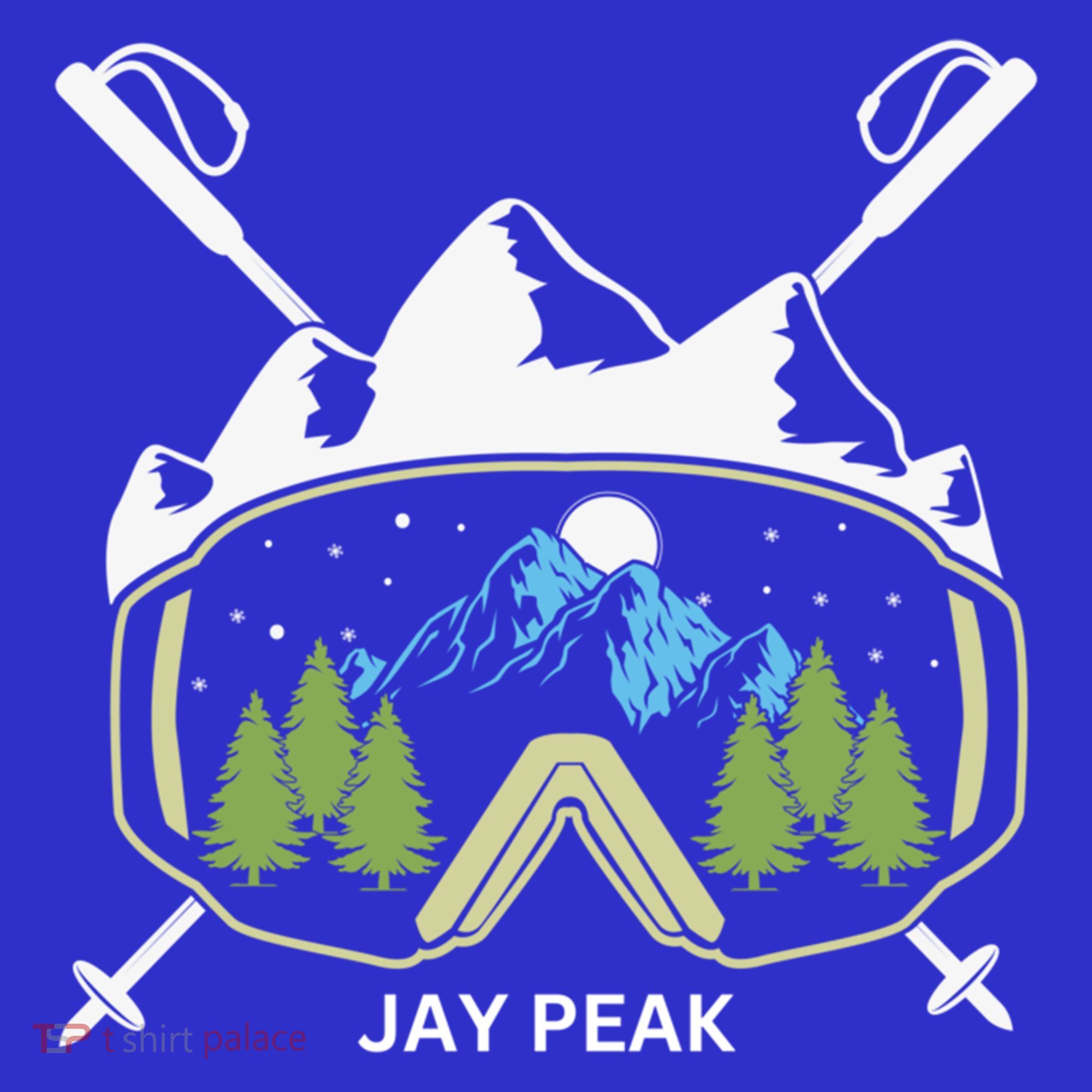 Jay Peak Vermont Skiing Skier Ski Goggles And Poles Gift Baby Bodysuit