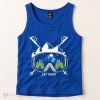 Jay Peak Vermont Skiing Skier Ski Goggles And Poles Gift Tank Top thumb 2