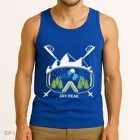 Jay Peak Vermont Skiing Skier Ski Goggles And Poles Gift Tank Top thumb 3