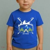 Jay Peak Vermont Skiing Skier Ski Goggles And Poles Gift Toddler T-Shirt thumb 2