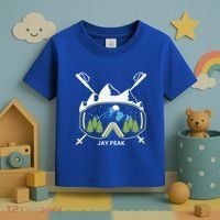 Jay Peak Vermont Skiing Skier Ski Goggles And Poles Gift Toddler T-Shirt thumb 3