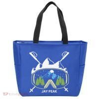 Jay Peak Vermont Skiing Skier Ski Goggles And Poles Gift Tote Bag thumb 0