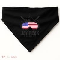 Jay Peak Vermont Usa Ski Retro Skiing Funny Gift USA-Made Doggie Bandana thumb 0