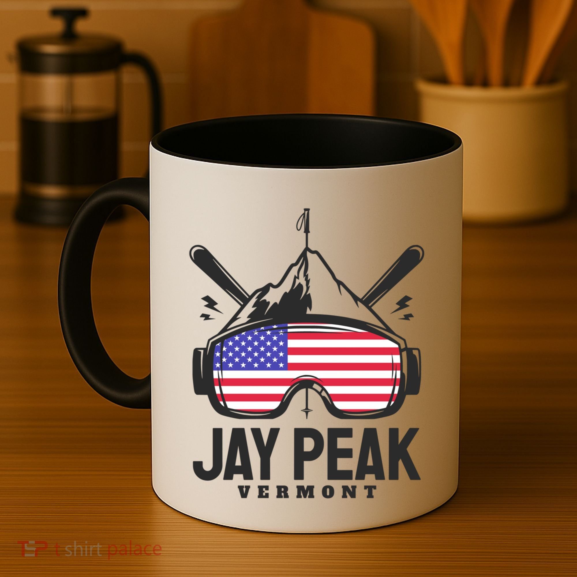 Jay Peak Vermont Usa Ski Retro Skiing Funny Gift Coffee Mug