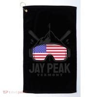 Jay Peak Vermont Usa Ski Retro Skiing Funny Gift Golf Towel thumb 0