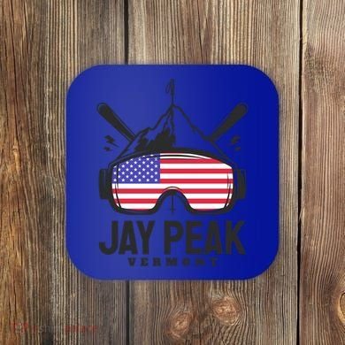 Jay Peak Vermont Usa Ski Retro Skiing Funny Gift Coaster