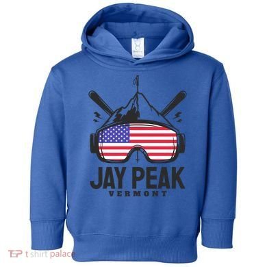 Jay Peak Vermont Usa Ski Retro Skiing Funny Gift Toddler Hoodie