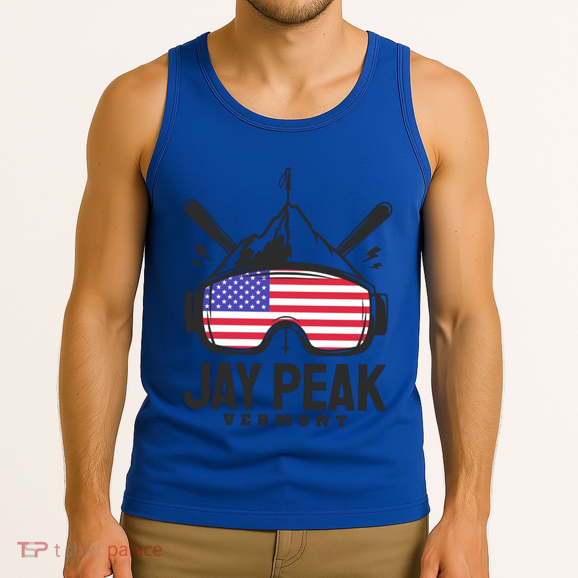 Jay Peak Vermont Usa Ski Retro Skiing Funny Gift Tank Top