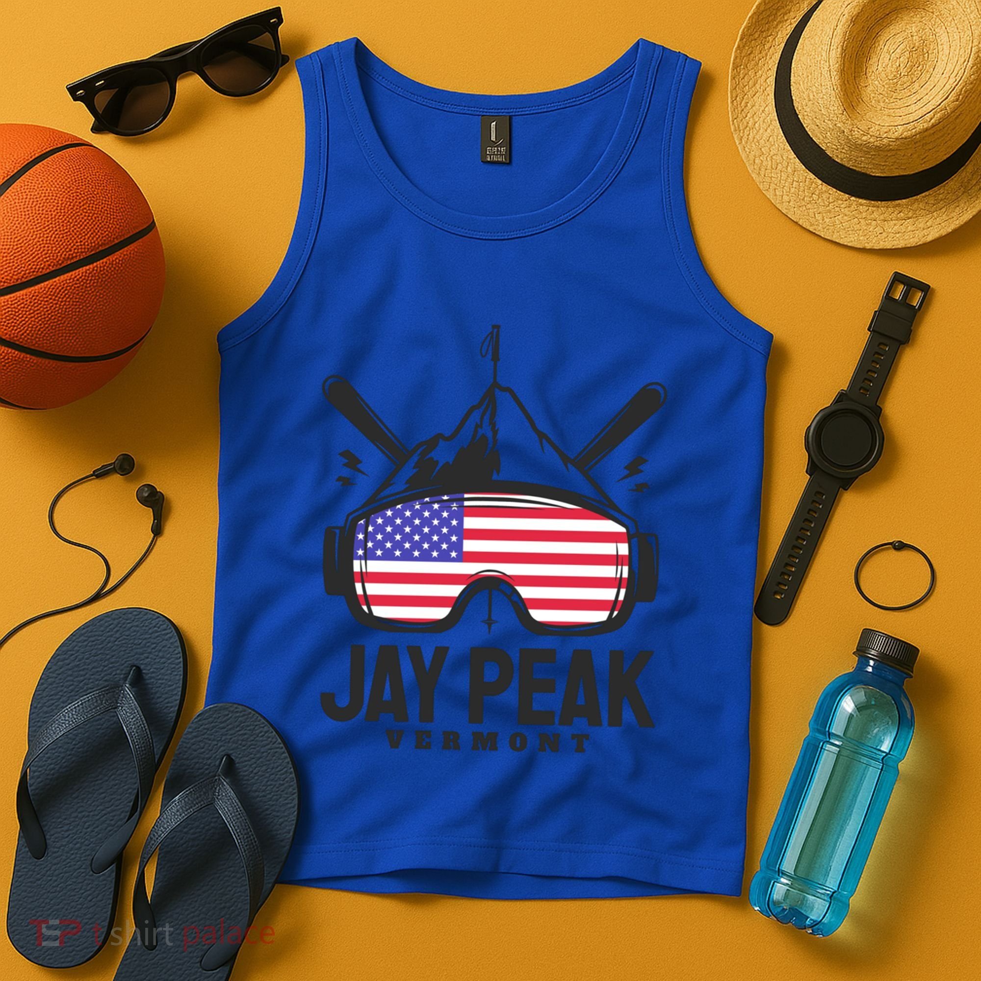 Jay Peak Vermont Usa Ski Retro Skiing Funny Gift Tank Top