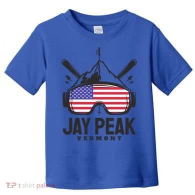 Jay Peak Vermont Usa Ski Retro Skiing Funny Gift Toddler T-Shirt