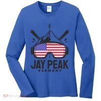 Jay Peak Vermont Usa Ski Retro Skiing Funny Gift Women's Long Sleeve Shirt thumb 0
