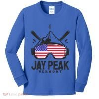 Jay Peak Vermont Usa Ski Retro Skiing Funny Gift Kids Long Sleeve Shirt thumb 0