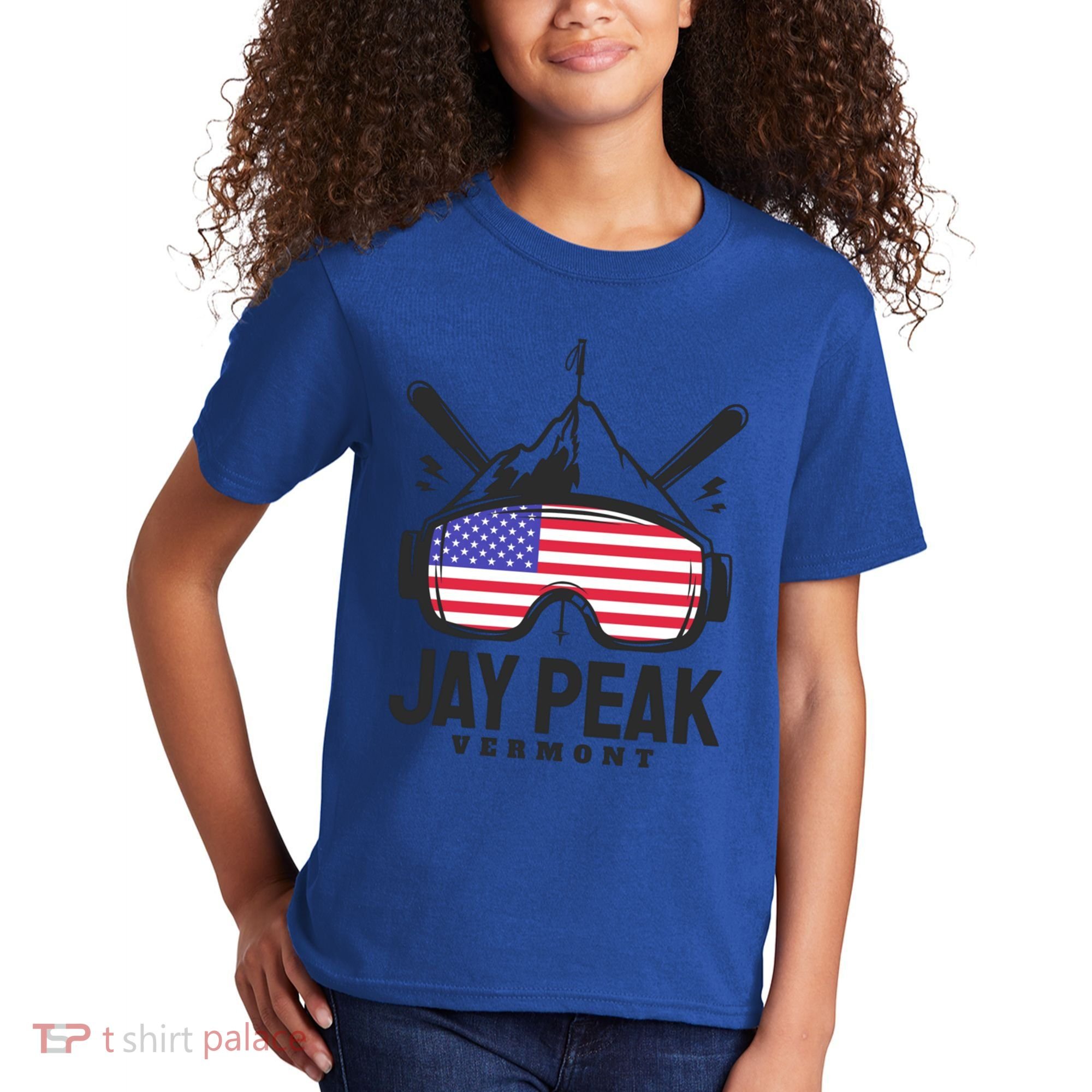 Jay Peak Vermont Usa Ski Retro Skiing Funny Gift Kids T-Shirt