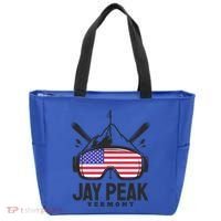 Jay Peak Vermont Usa Ski Retro Skiing Funny Gift Tote Bag thumb 0