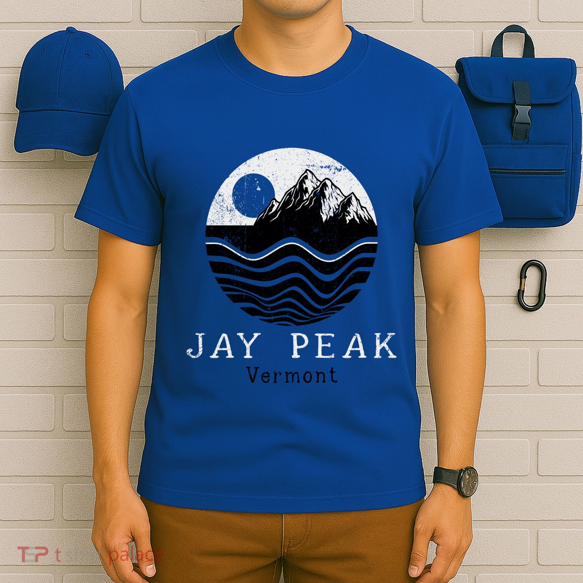 Jay Peak Vintage Mountains Hiking Camping Vermont Retro Gift T-Shirt