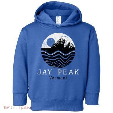 Jay Peak Vintage Mountains Hiking Camping Vermont Retro Gift Toddler Hoodie