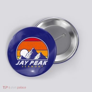 Jay Peak Vermont Usa Ski Resort 1980s Retro Cool Gift Button