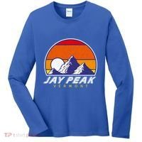 Jay Peak Vermont Usa Ski Resort 1980s Retro Cool Gift Women's Long Sleeve Shirt thumb 0