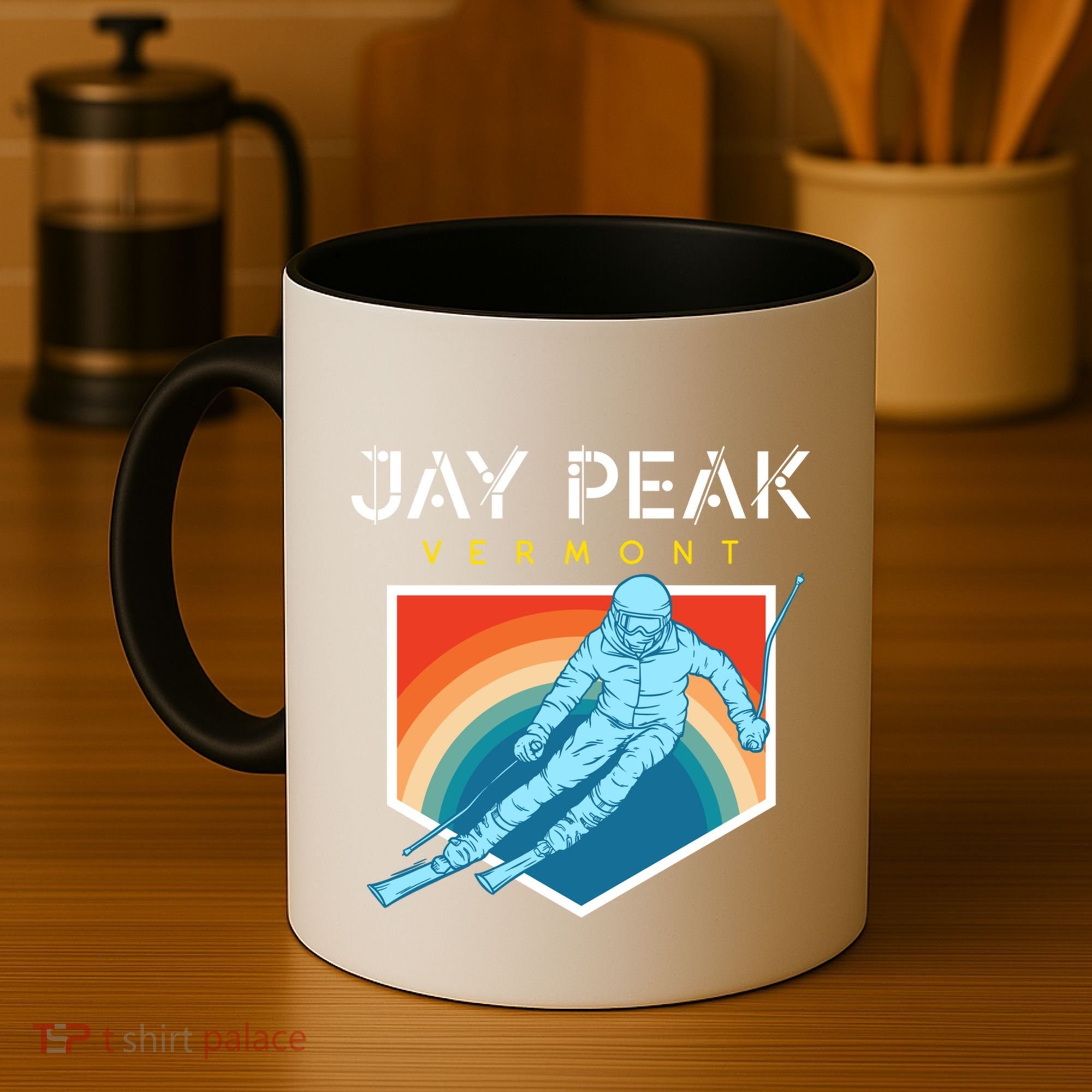 Jay Peak Vermont Usa Ski Resort 1980s Retro Funny Gift Coffee Mug