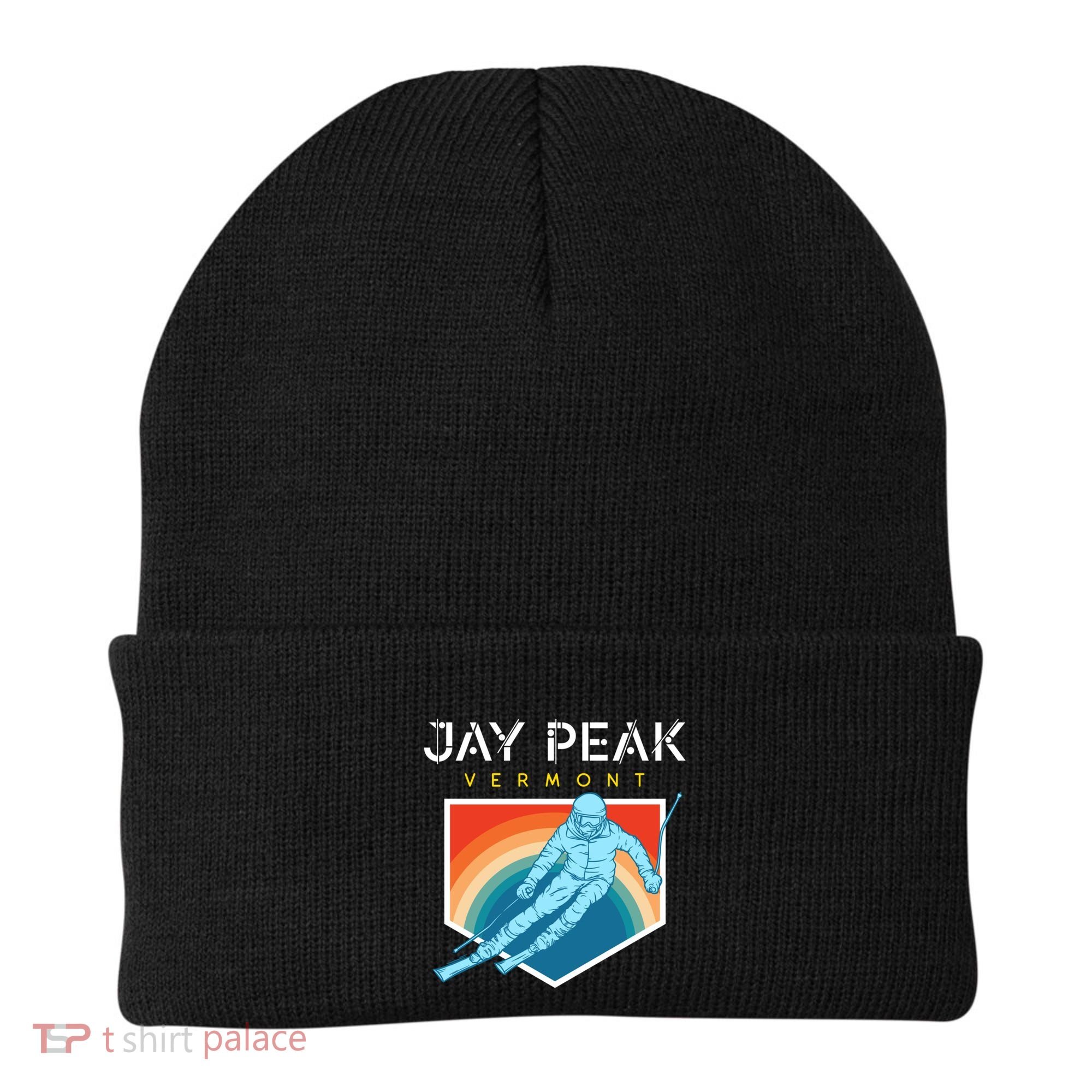 Jay Peak Vermont Usa Ski Resort 1980s Retro Funny Gift Beanie