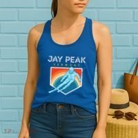 Jay Peak Vermont Usa Ski Resort 1980s Retro Funny Gift Women's Tank Top thumb 2