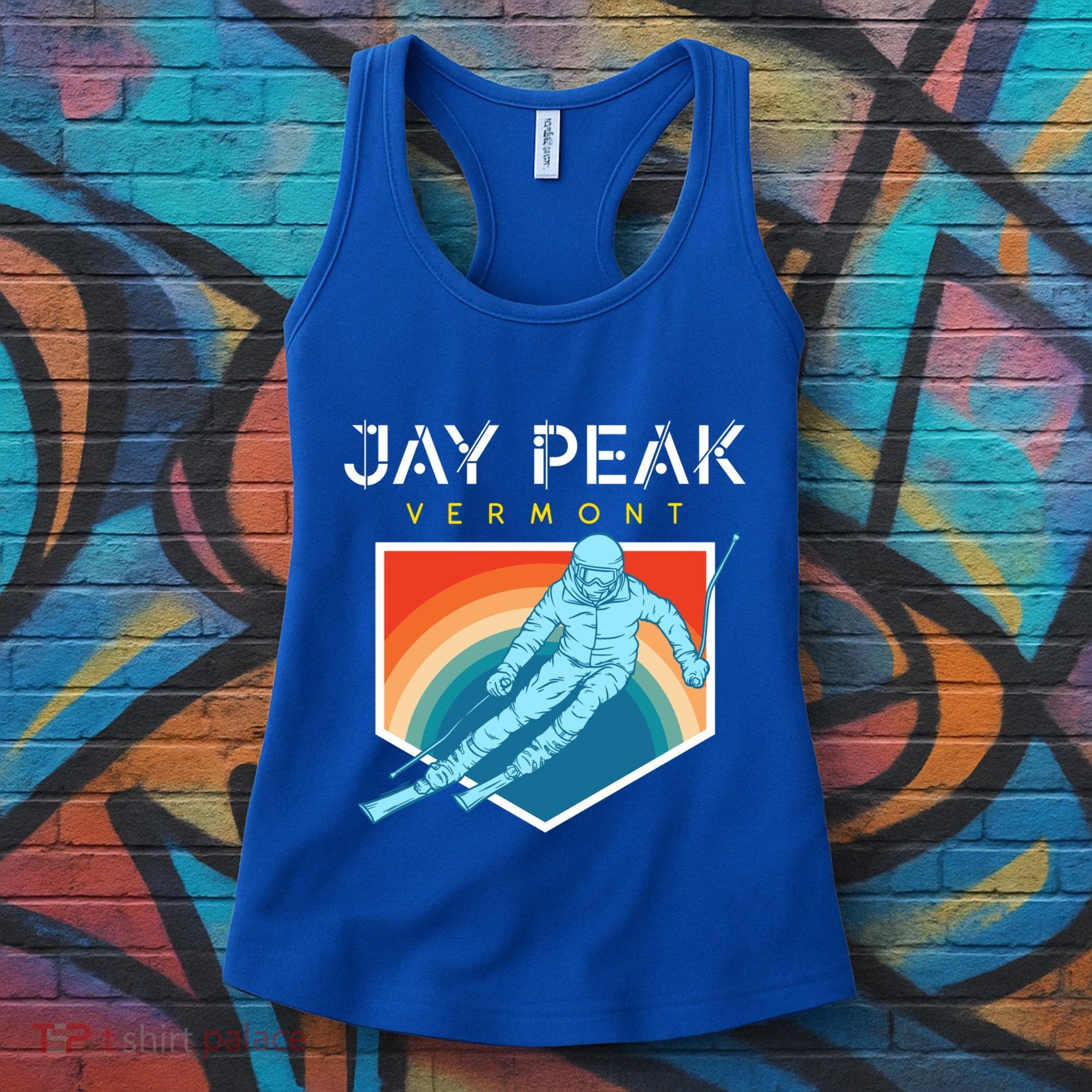 Jay Peak Vermont Usa Ski Resort 1980s Retro Funny Gift Women's Tank Top