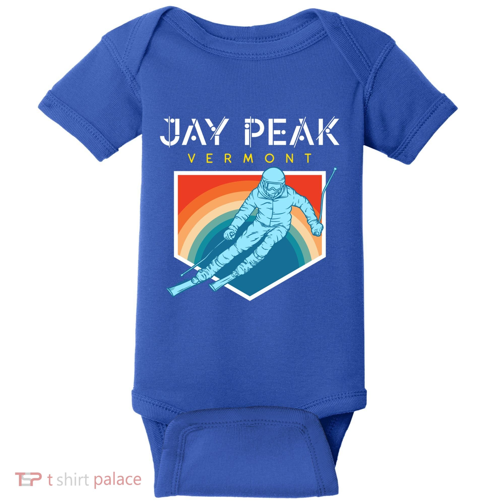 Jay Peak Vermont Usa Ski Resort 1980s Retro Funny Gift Baby Bodysuit