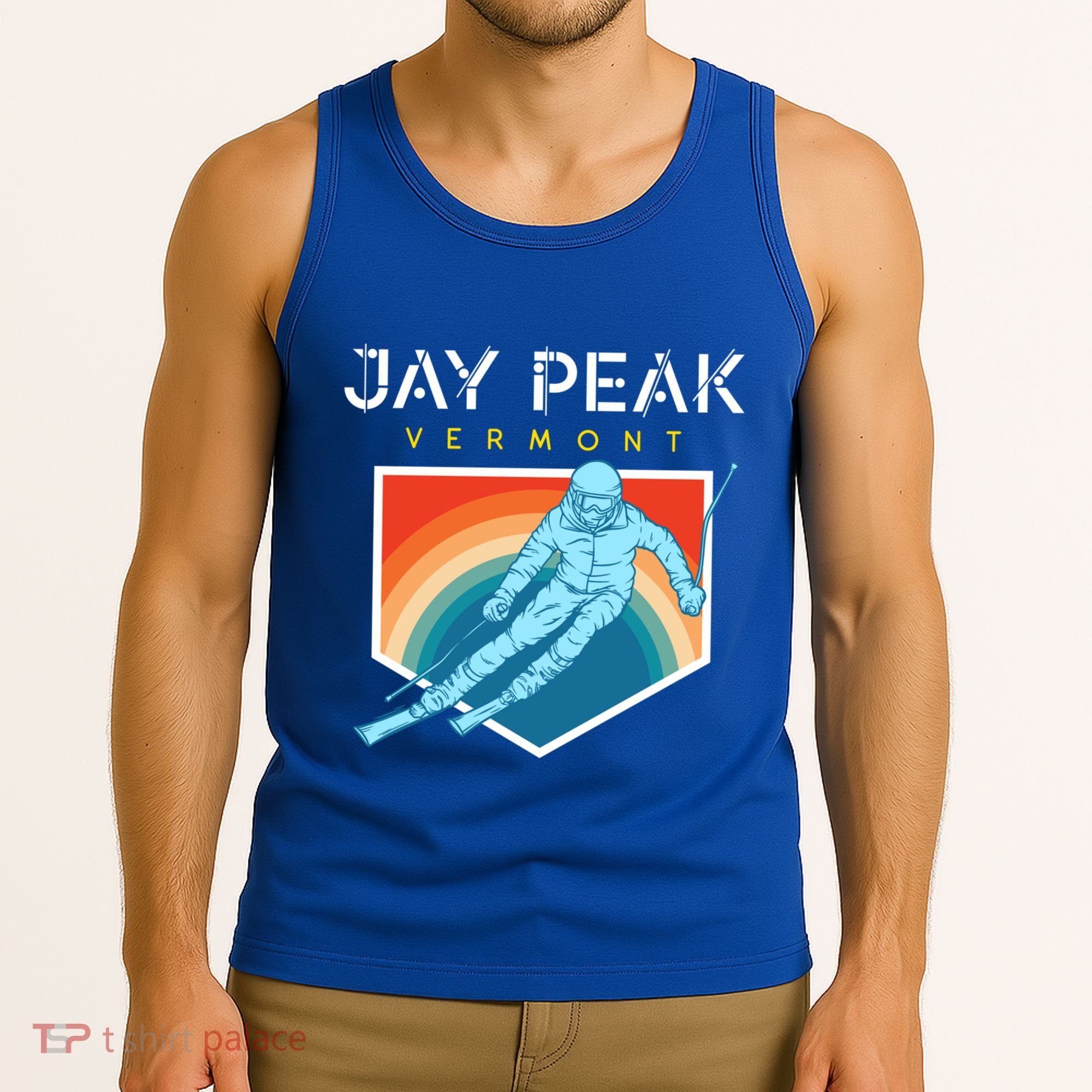 Jay Peak Vermont Usa Ski Resort 1980s Retro Funny Gift Tank Top