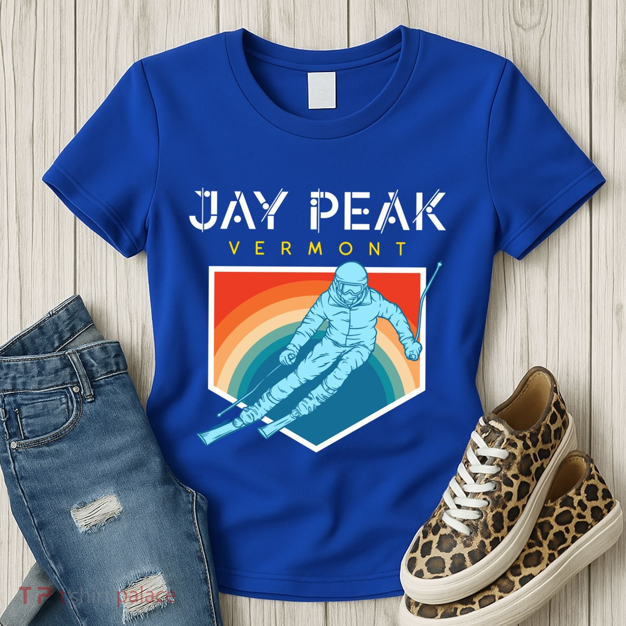 Jay Peak Vermont Usa Ski Resort 1980s Retro Funny Gift Women's T-Shirt