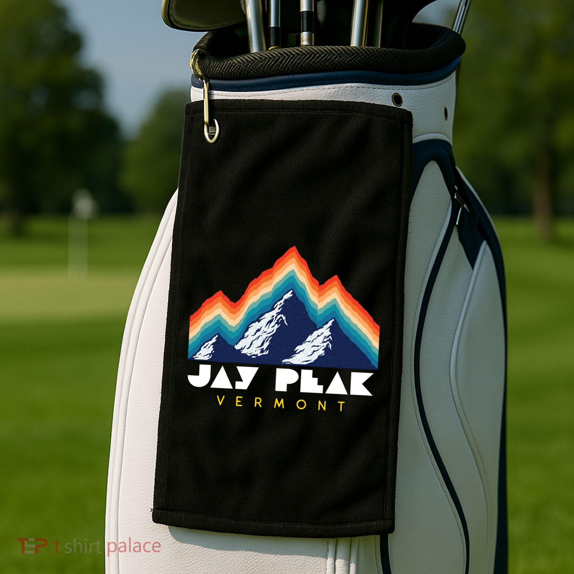 Jay Peak Vermont Usa Ski Resort 1980s Retro Gift Golf Towel