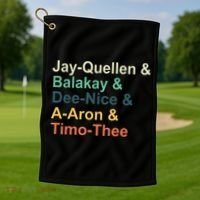 Jay Quellen & Balakay & Dee Nice & A Aron & Timo Thee Golf Towel thumb 1