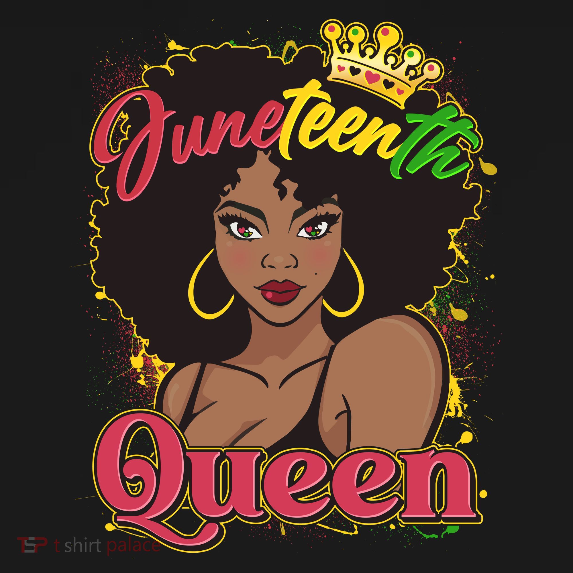 Juneteenth Queen Black African American Woman Afro Coaster