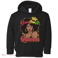 Juneteenth Queen Black African American Woman Afro Toddler Hoodie thumb 0