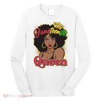 Juneteenth Queen Black African American Woman Afro Long Sleeve Shirt thumb 0