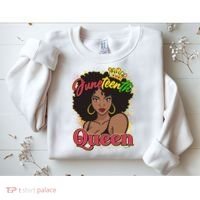 Juneteenth Queen Black African American Woman Afro Sweatshirt thumb 2