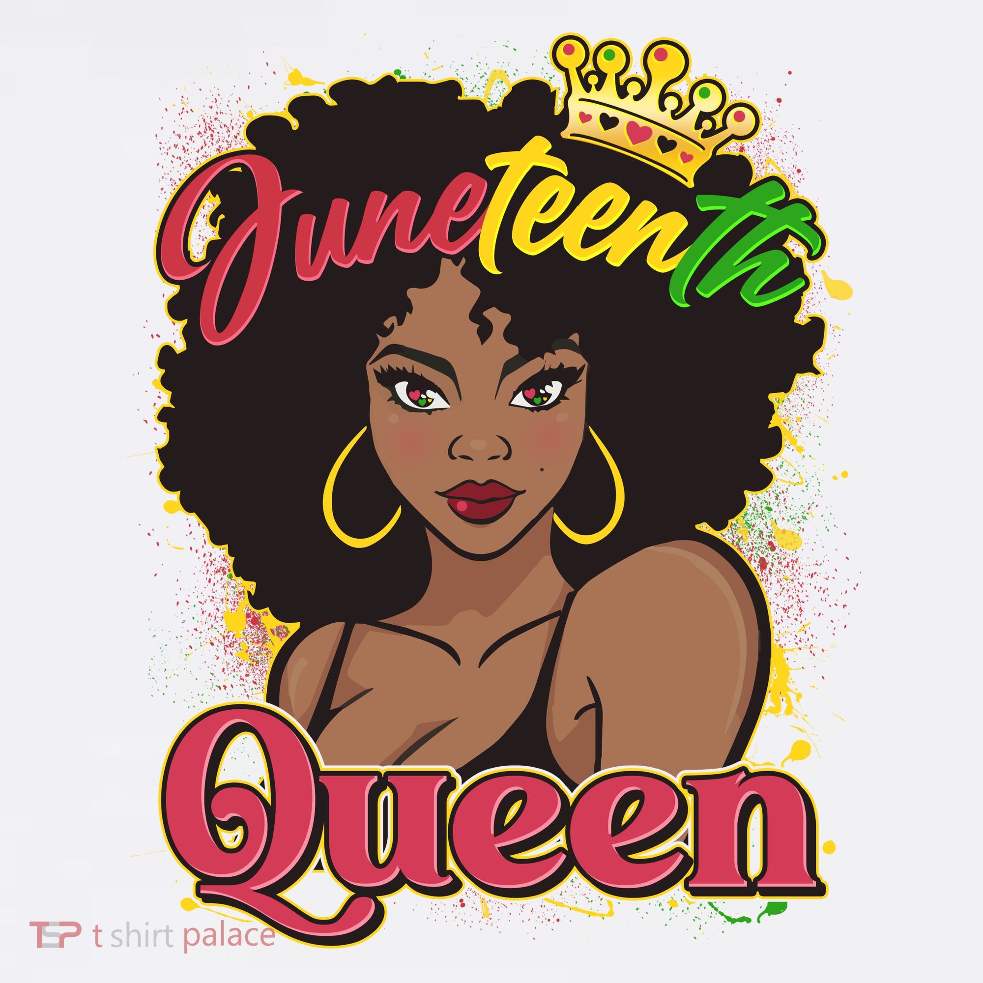 Juneteenth Queen Black African American Woman Afro Sweatshirt