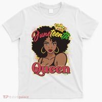 Juneteenth Queen Black African American Woman Afro T-Shirt thumb 0