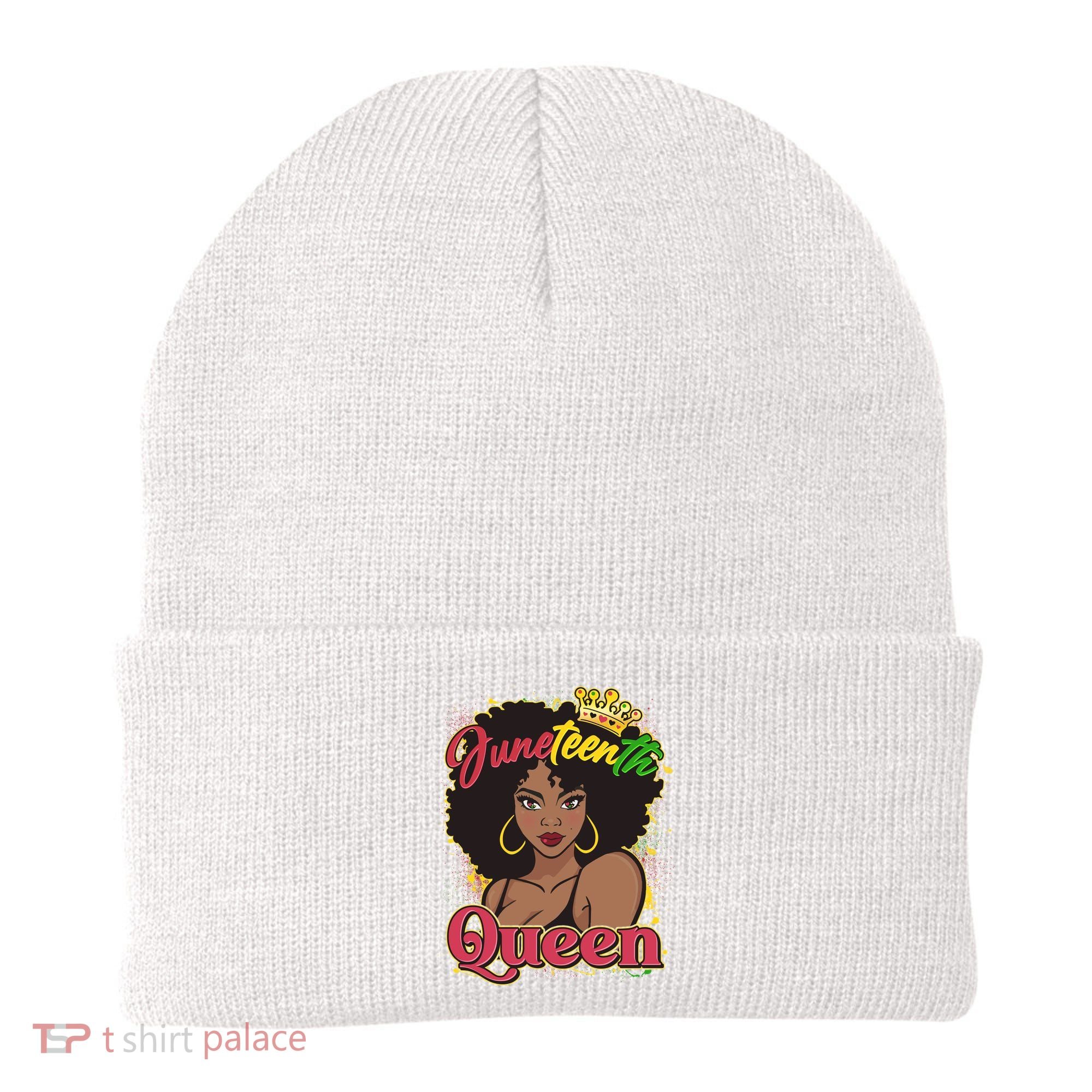 Juneteenth Queen Black African American Woman Afro Beanie