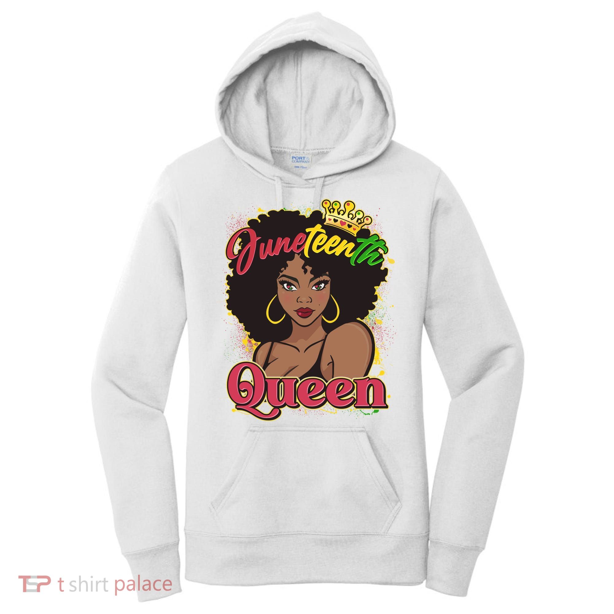 Juneteenth Queen Black African American Woman Afro Women's Hoodie