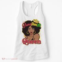 Juneteenth Queen Black African American Woman Afro Women's Tank Top thumb 0