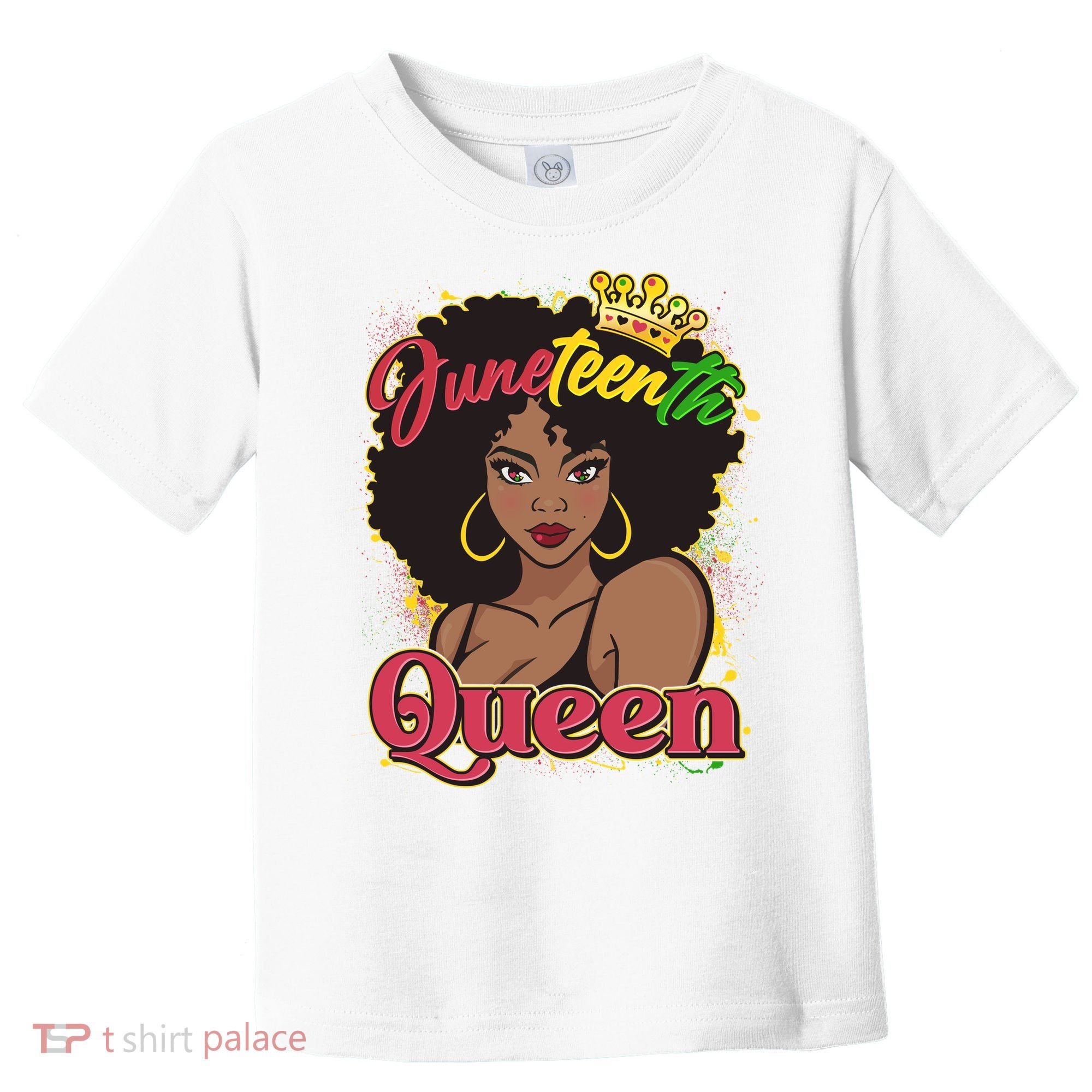 Juneteenth Queen Black African American Woman Afro Toddler T-Shirt